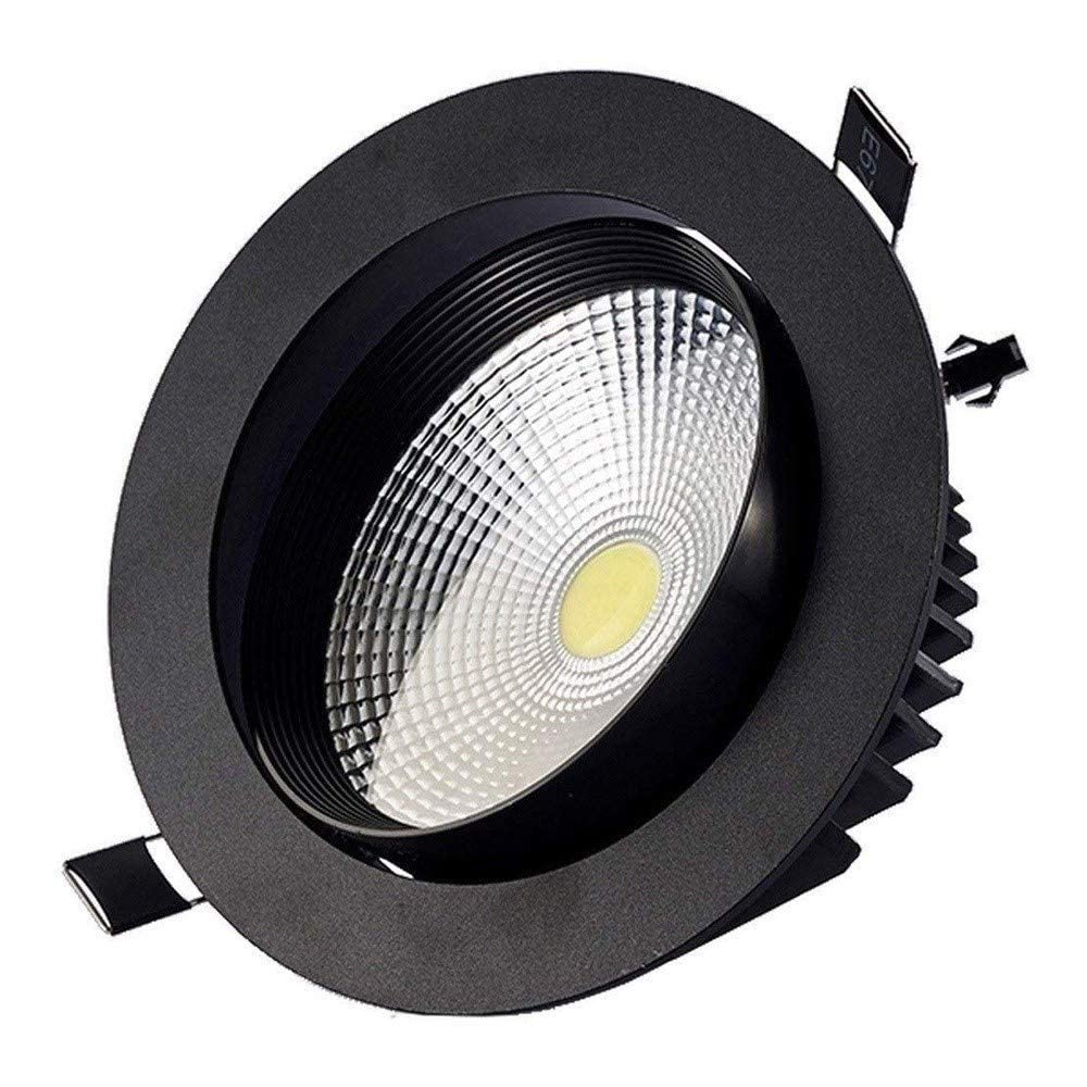 Spotlight noir LED 12W orientable pour le salon avec angle 120 degrés
