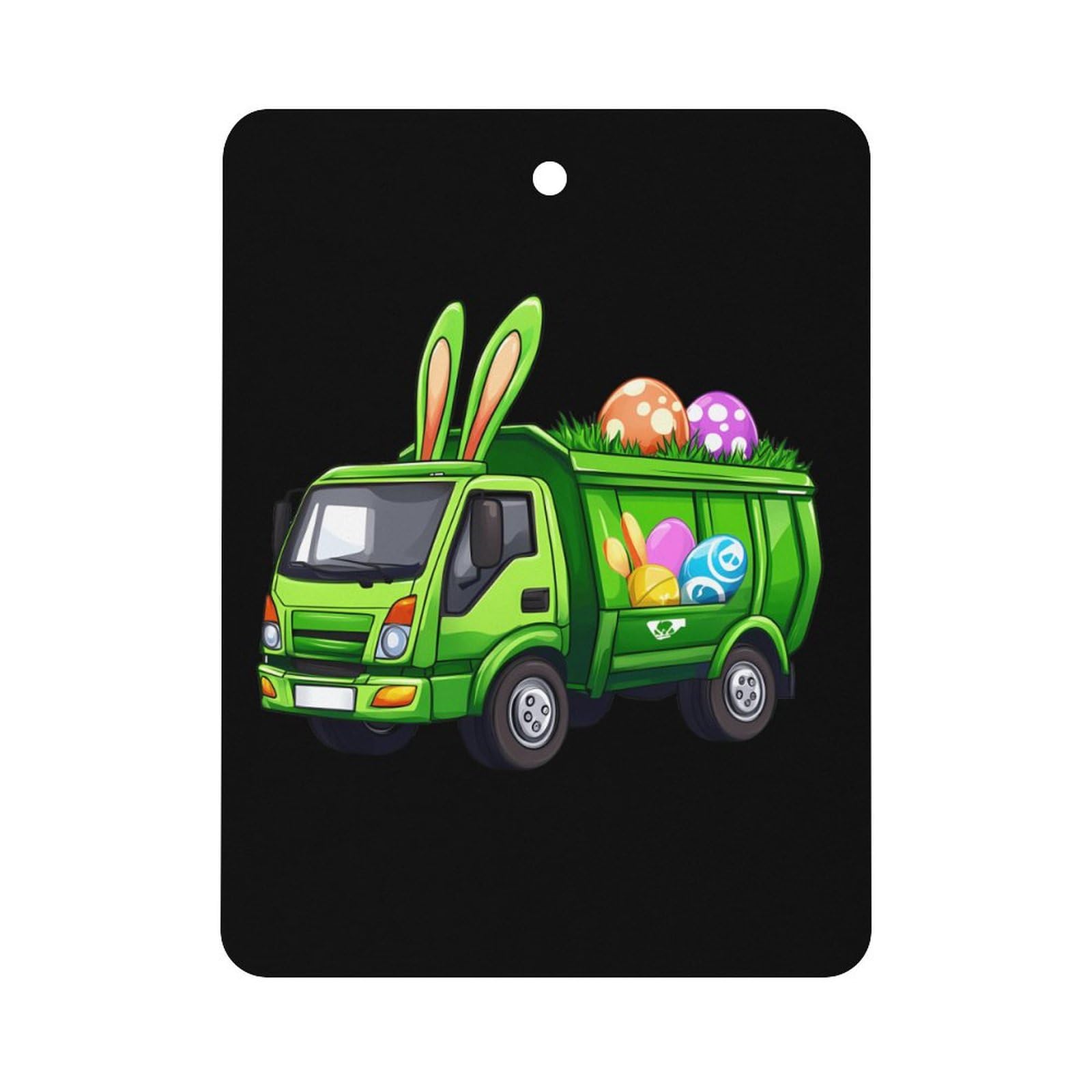 Easter Bunny Garbage Truck Car Air Freshener Hanging Aromatherapy Tablets for Car Accessories Square