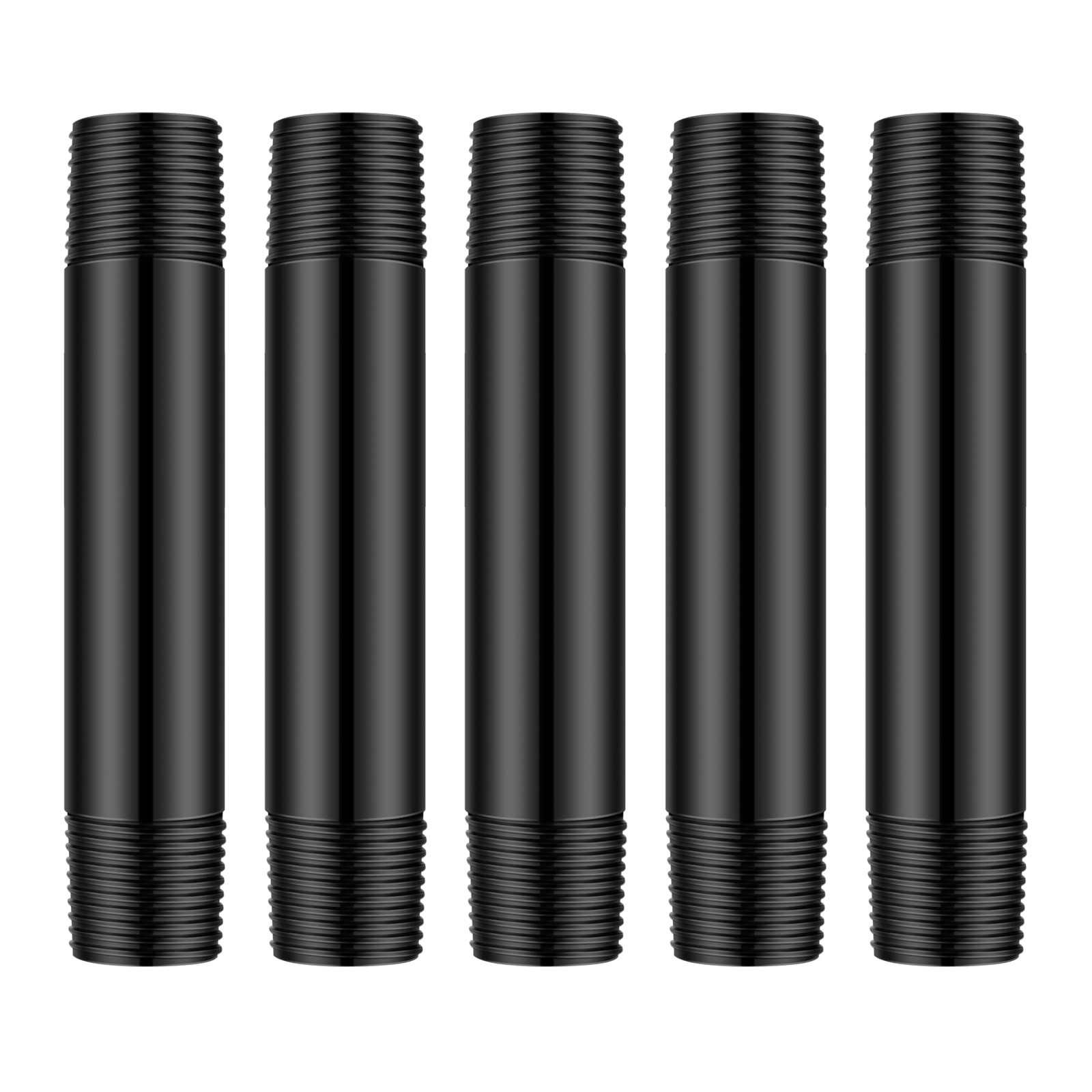 Yaomiao 5 Pcs 1/2 Inch Sprinkler Head Pipe Riser Extension 3 Inch Mpt PVC Double Male Pipe Thread Sprinkler Riser for Lawn Irrigation System Automatic Irrigation Connector Raised Pipes