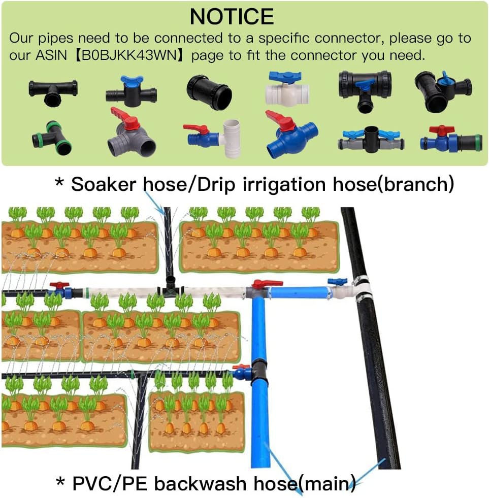 Feelers 164フィート 3インチ フラットスプリンクラー ソーカー 灌漑ホース ソフト オールシーズン対応 多孔質点滴灌漑テ