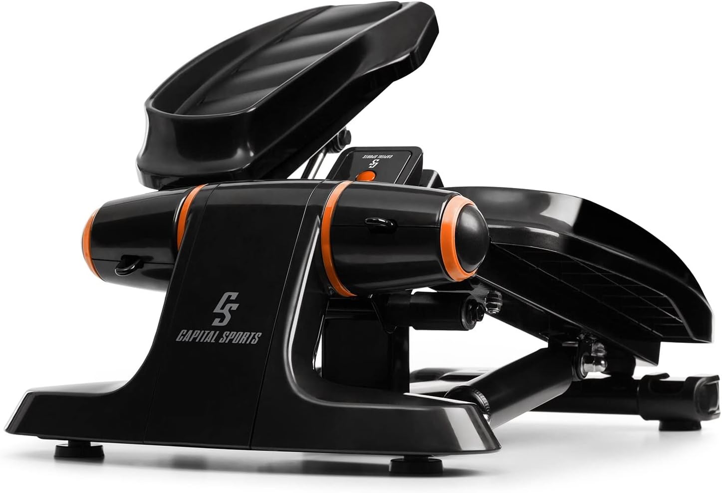 Capital Sports Galaxy Step - Mini Stepper, Maximum Load Capacity: 120 kg, Premium Treads, Multifunction Computer with LCD Display, incl. Power Ropes, Hydraulic Shock Absorbing System