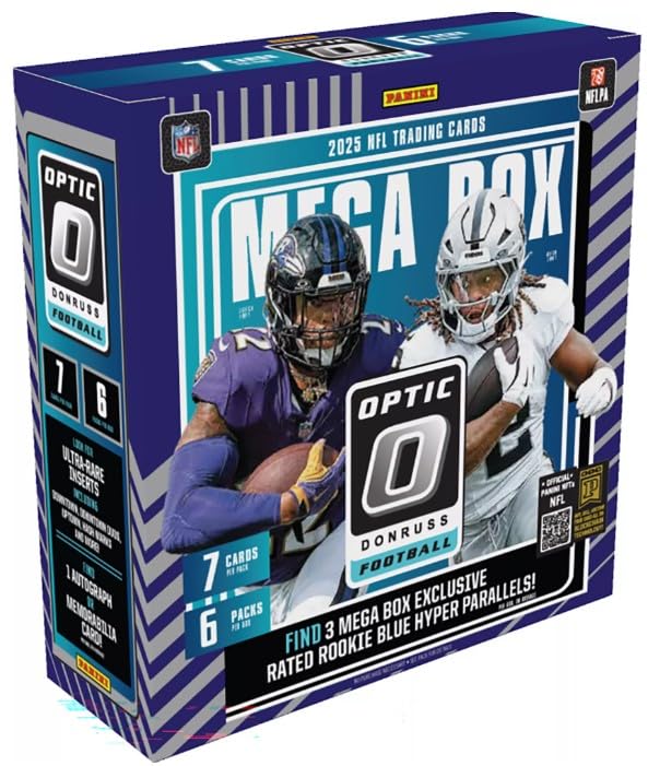NEW 2025 Donruss OPTIC Football Card MEGA Box - 1 Auto. or Memo. Card Per Box!