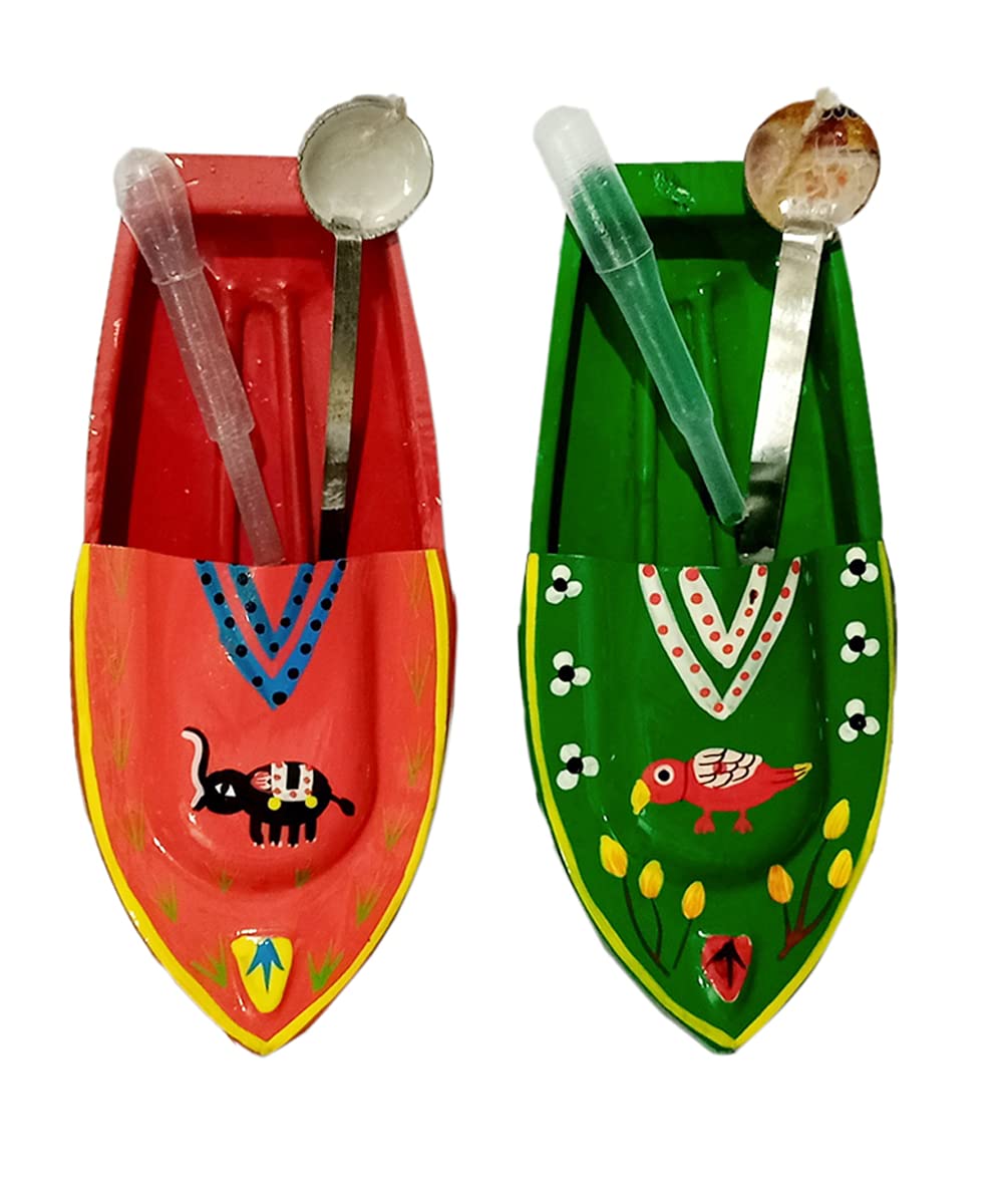 BG Bazzar Gali Set of 2 Pcs Put Put Naav Multi Design (Elephant and Parrot)