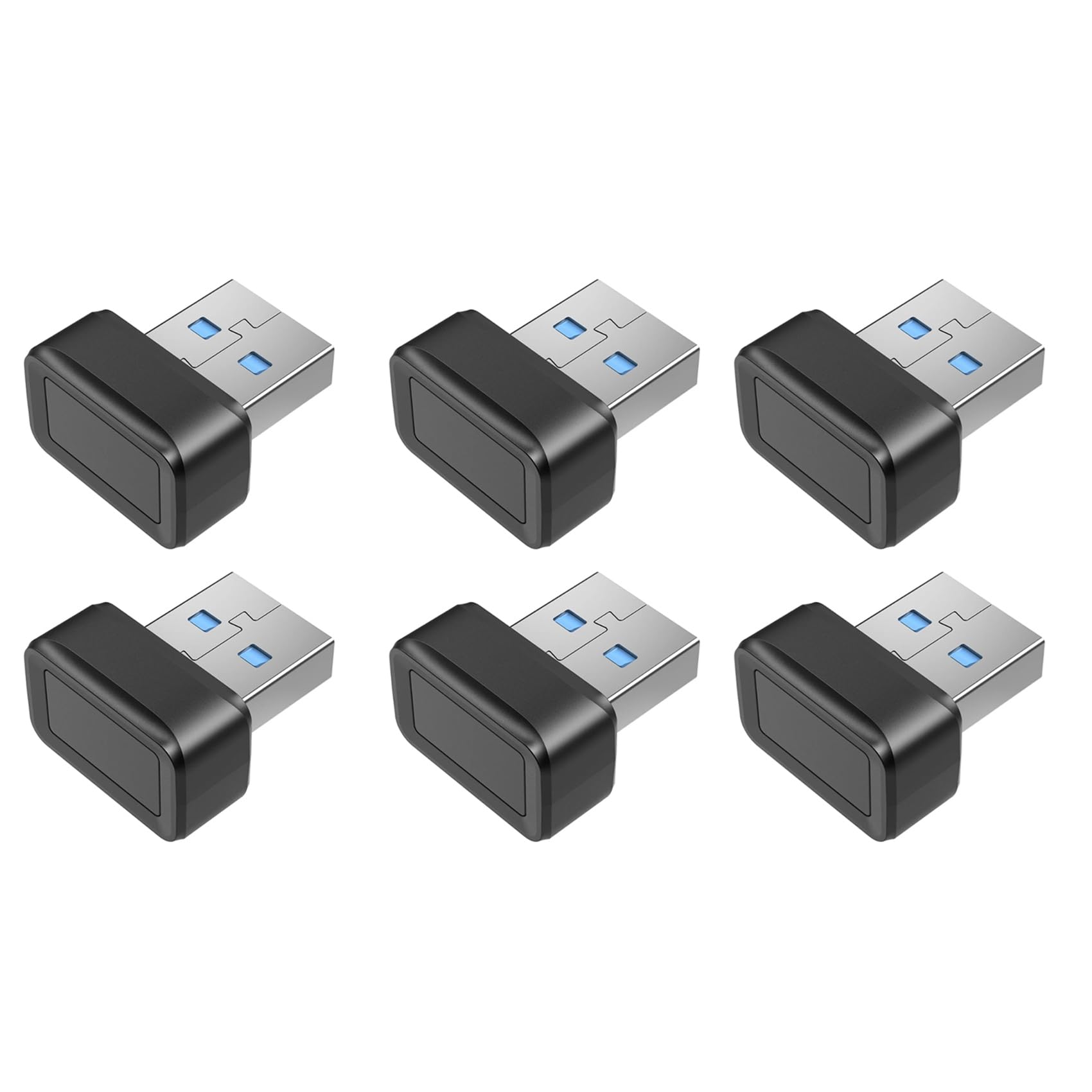 6X Lector de Claves de Dactilares USB Escáner Biométrico de Dactilares U2F Mini Llave de Seguridad Biométrica Antispoofing