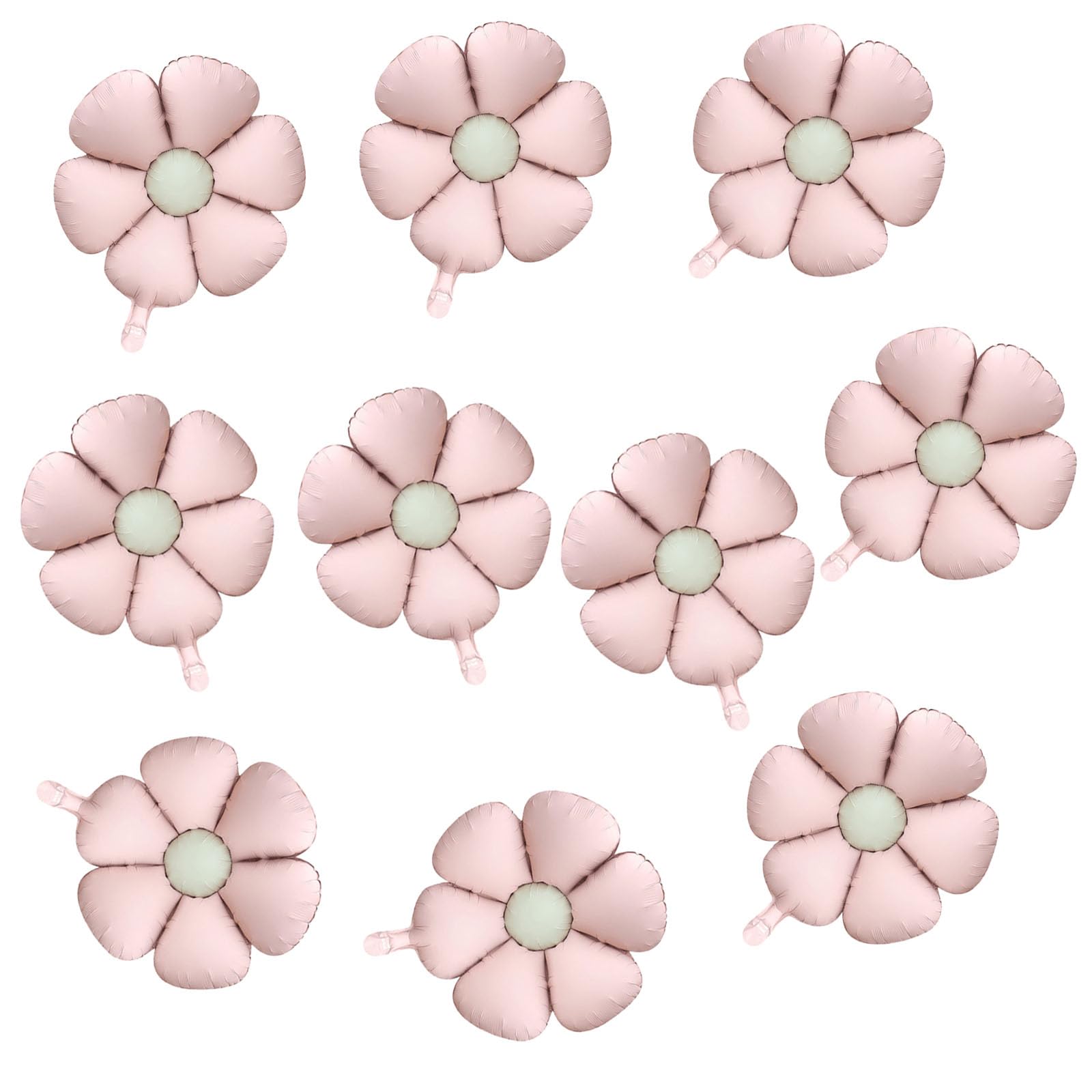 View 1 of 10PCS Daisy Mylar Balloons Pink Daisy Flower Foil Balloons for Birthday Wedding Bby Shower Hippie Boho Girl Daisy Party Decorations Supplies