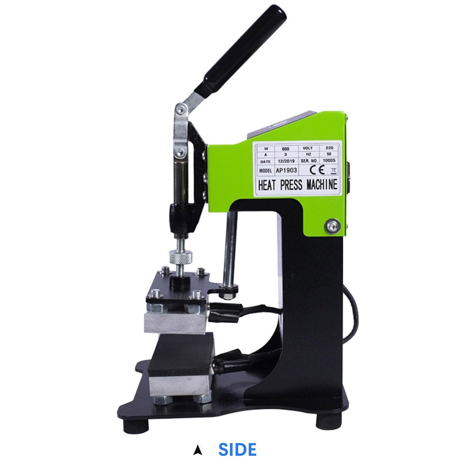 Mini máquina manual de transferencia por sublimación con forma de bolígrafo, 2,4" x 4,7", doble calentamiento, control digital LCD, doble voltaje 110V 220V.