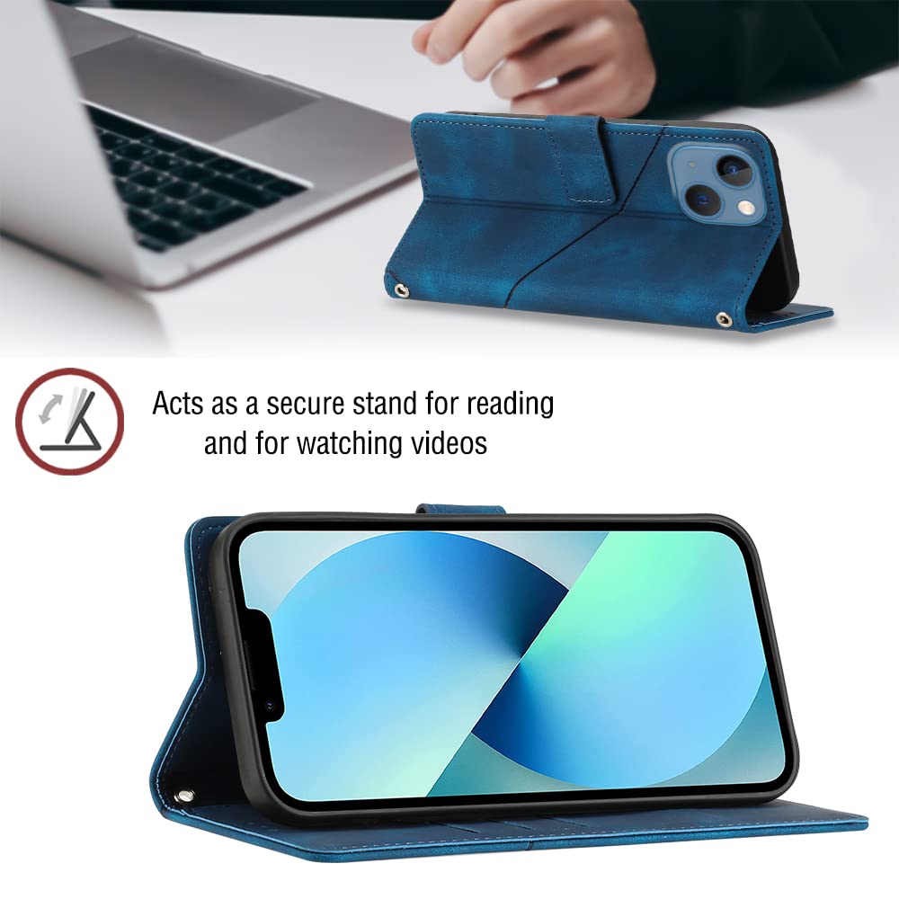 Etui kompatybilne z Motorola Moto E22i 4G/E22 4G, etui crossbody do Motorola Moto E22i 4G/E22 4G, magnetyczne składane skórzane etui odporne na wstrząsy z regulowanym sznurkiem na szyję