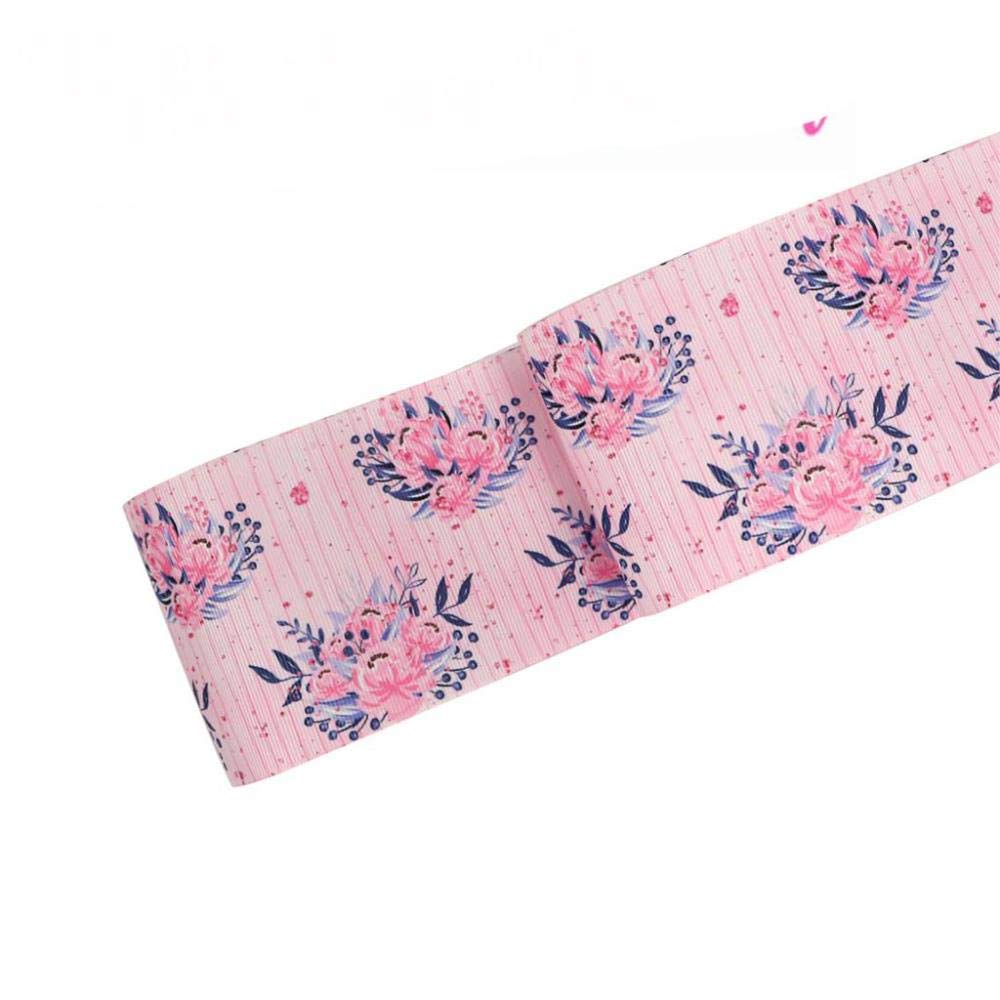 Cinta de grogrén con diseño de rosas de 16 mm a 75 mm de estilo retro, para decoración de fiestas o fiestas de 50 yardas/rollo, 24535, 50mm grosgrain