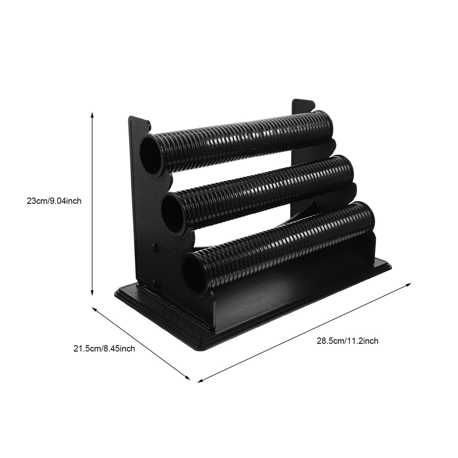 ibasenice Expositor de Joyas Desmontable para Pulseras de 3 Capas en Pvc Negro Soporte para Relojes, Adecuado para Organizar Accesorios en Dormitorio o Baño