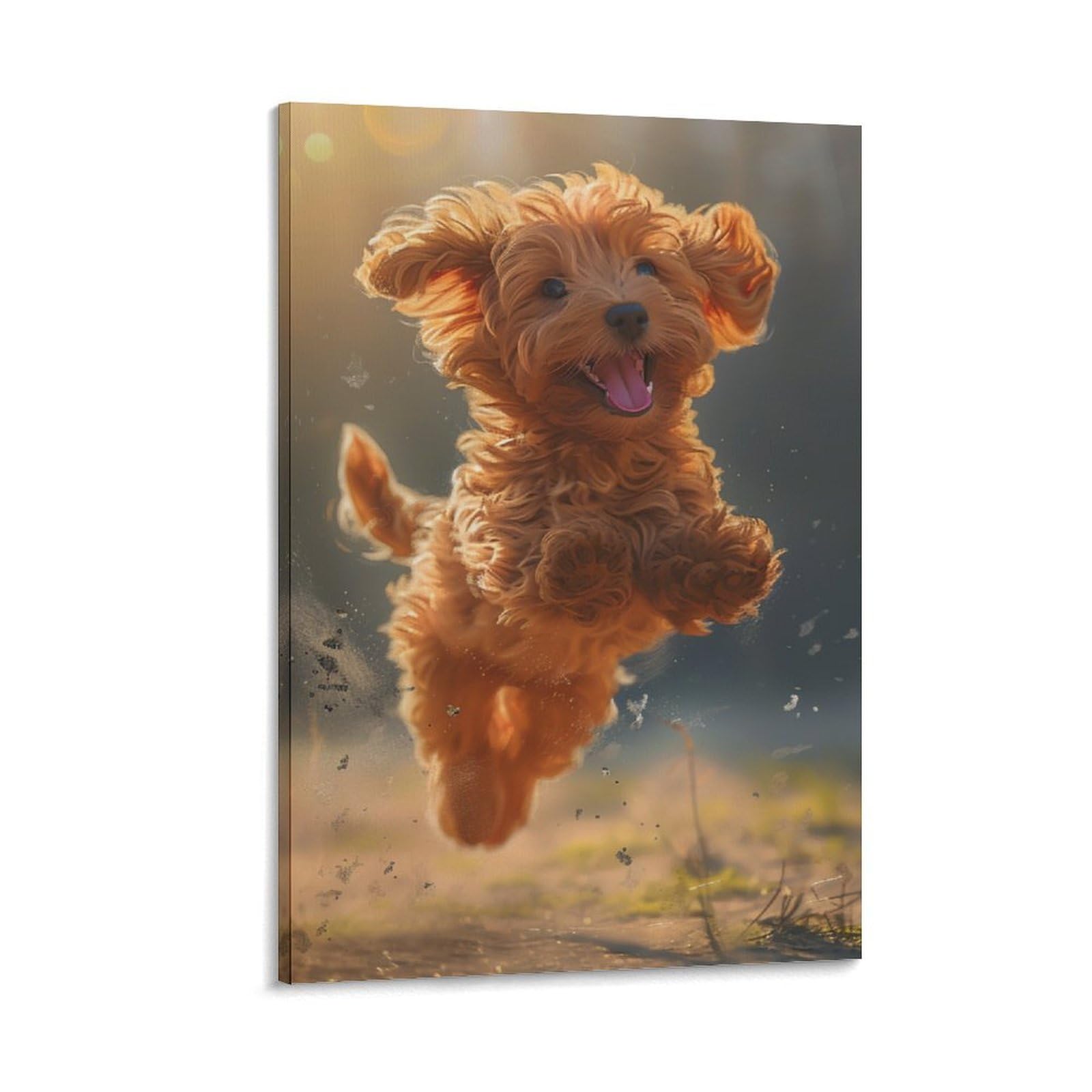 DHBANEIOK Cockapoo Art - Modern Giclee Canvas Prints Landscape Pictures Artwork Paintings on Canvas Wall Art for Home Office Decorations 16x24inch(40x60cm)