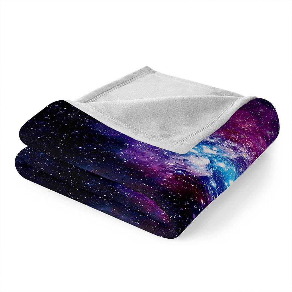 Manta De Franela De Microfibra 150X200Cm Manta De Felpa Suave para Sofá Cama 3D Paisaje Estrellado Colorido Impresión Patrón Manta Polar Invierno Gruesa Y Esponjosa Caliente Transpirable