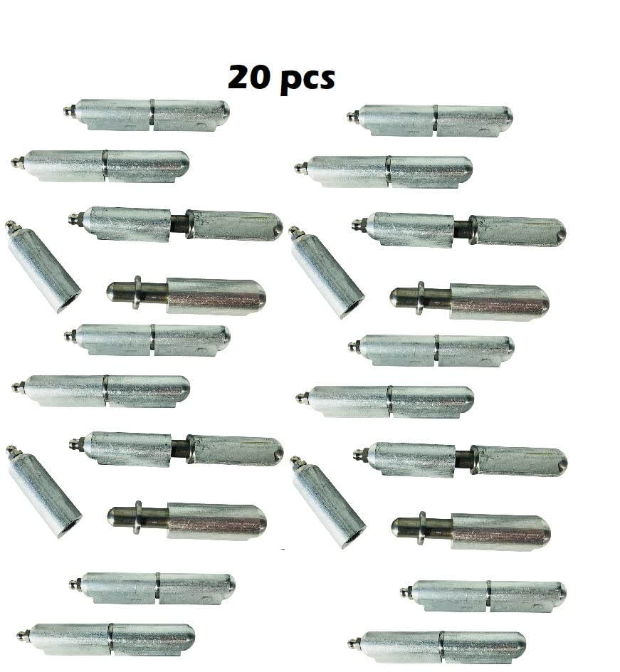 Supa Premium Aluminum Weldable Hinges - 4 Inch Bullet Hinges With Grease Fitting, Stainless Steel Pin, 24pcs Pack