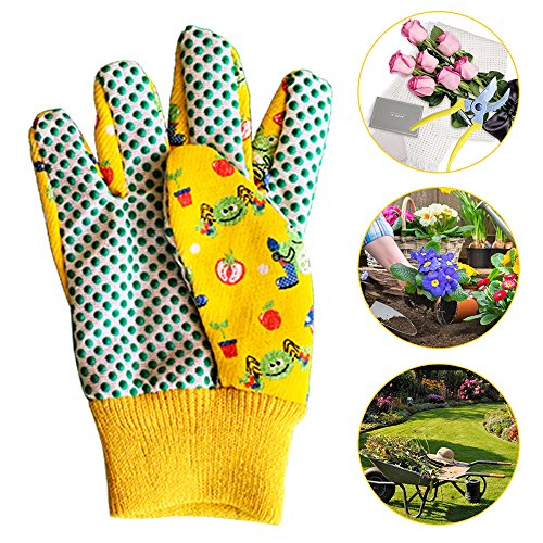 Kids Garden Gloves - PROMEDIX P - 3-6 Years Old Children Gardening Gloves, 2- Pair Pack
