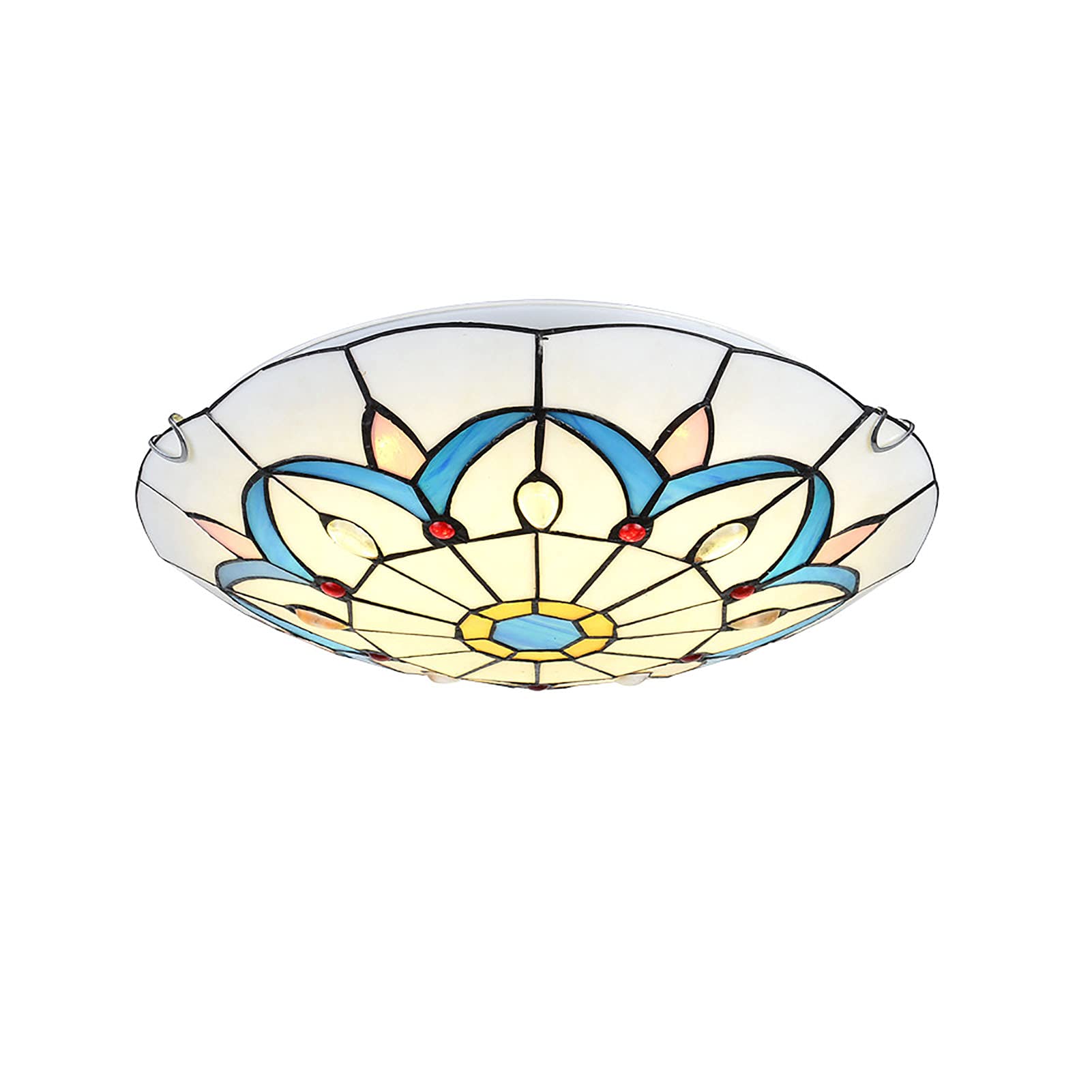 HPTHLY Ceiling Lights,Led Round Tiffany Ceiling Lights,Bedroom Lights,Living Room Lights,Dining Room Lights,Kitchen Lights,Corridor Lights,Aisle Lights-The Patch Is T(Is Tricolored-30 * 8Cm)