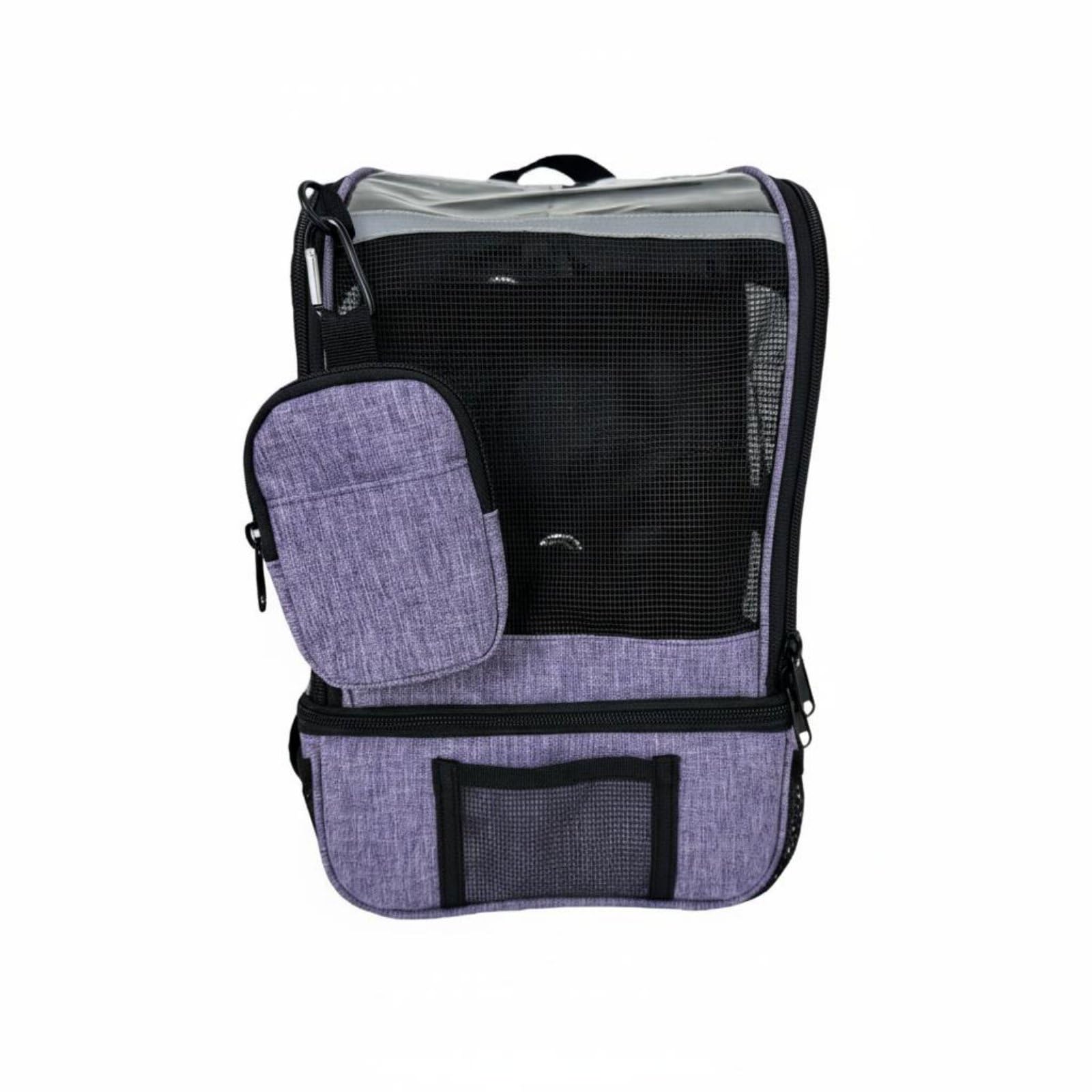 Portatile Borsa Ossigeno da Trasporto Organizer per Concentratore Respiratorio Tasca Separabile Cinghie Regolabili Rete Arieggiata Adatta a Viaggi Shopping Attività Esterne, Viola