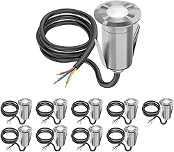 ledscom.de 10 pz Lampada da incasso a pavimento LED GLOX per esterni, IP67, alluminio, rotonda, Ø 35 mm, bianco, opaco