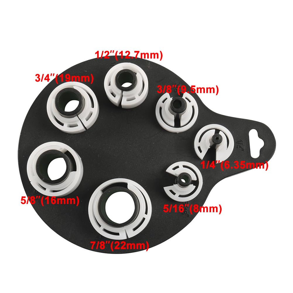 Cnfang4 Fuel Line Removal Air Conditioning Pipe Tool Set Kit White+Black 7 Pcs