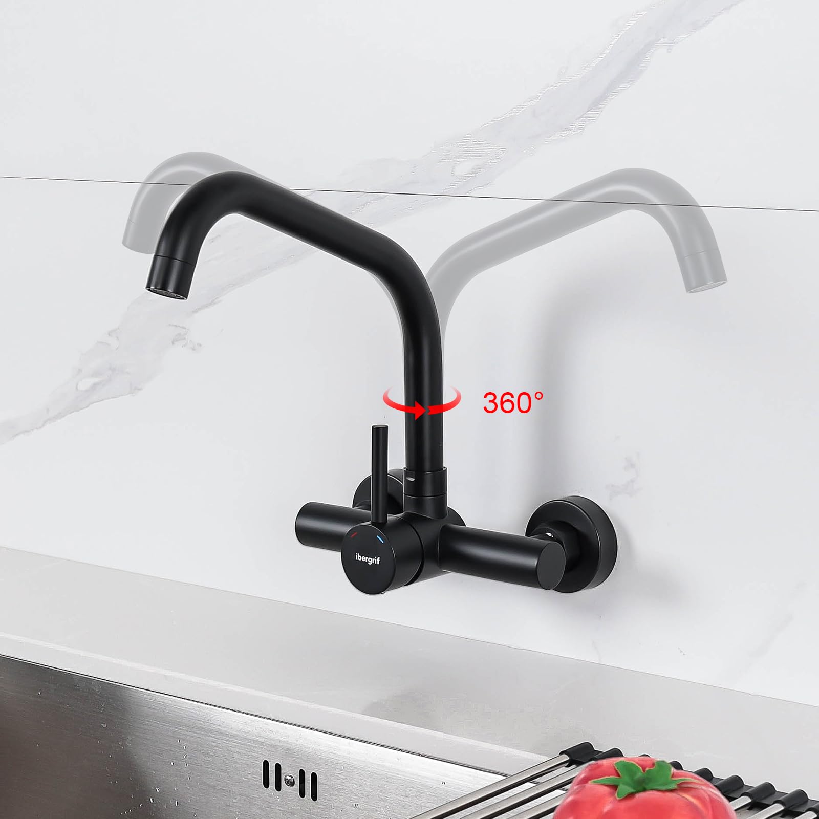 Ibergrif M22143B Keukenkraan Met Uittrekbare Douche, Spoelbak Kraan