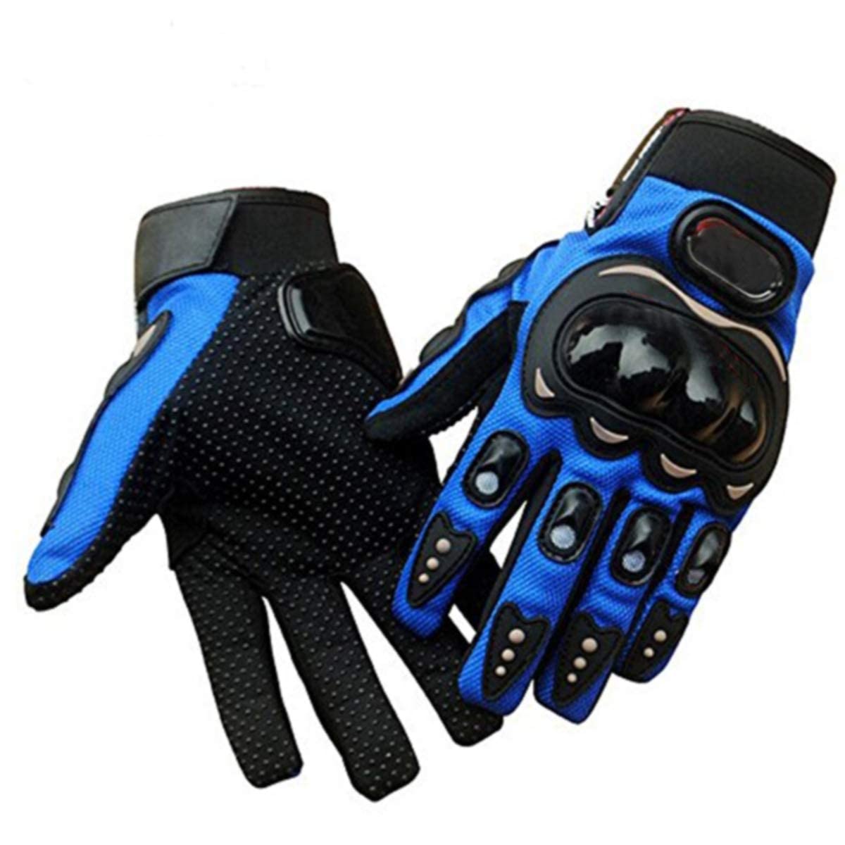 HHADEK Full Finger Motorcycle Riding Unisex Outdoor Cycling Road Mountain Bike Bicycle Gloves/rotective Gear for Safety Motorbike Racing Specially for Sports Bikers (L, Blue)-image-44