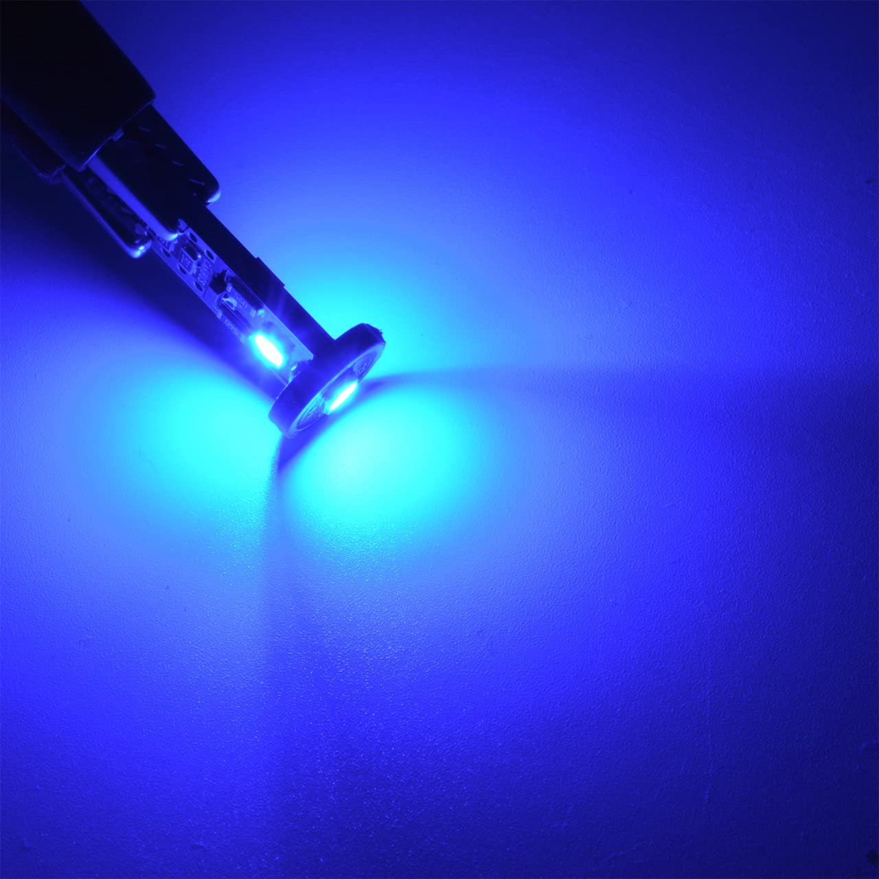 KATUR T10 Canbus - Bombillas LED para coche, color azul, T10, W5W, 3 SMD 5050, superbrillantes, 194, 168, 175, 192, 2825, cuña, LED, fuente de repuesto para luces de coche