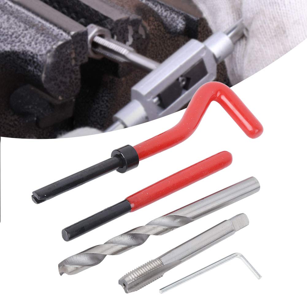 LEONTOOL Kit De Réparation De Filetage M6 X 1,0 Mm, Kit De Réparation De Filetage Hélicoïdal, Perceuse Hélicoïdale, Kit De Réparation De Filetage Métrique, Kit D'outils De Refiletage Portable