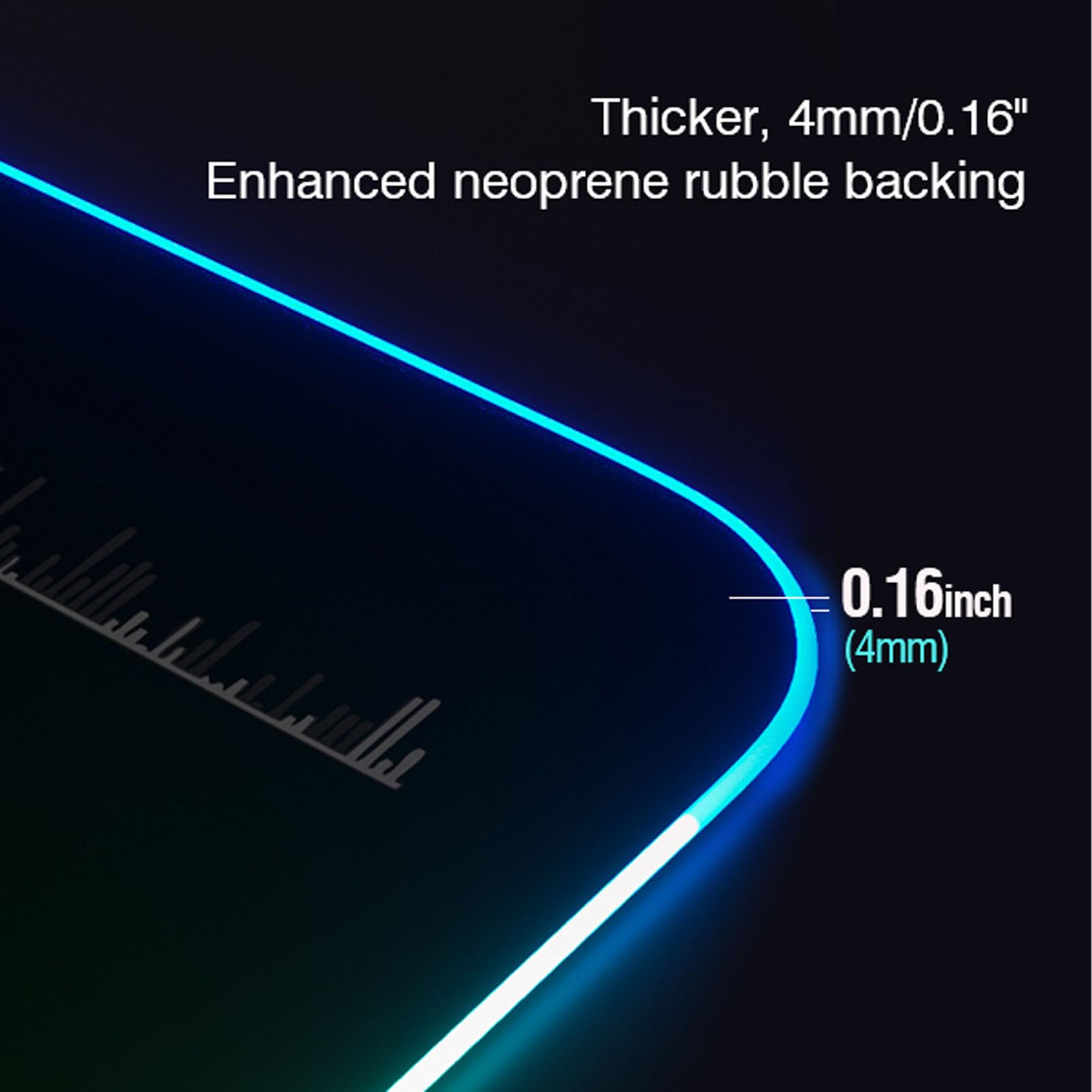 SIXRUN Tappetino Mouse Gaming RGB con Ricarica Wireless 15W, 31.5in