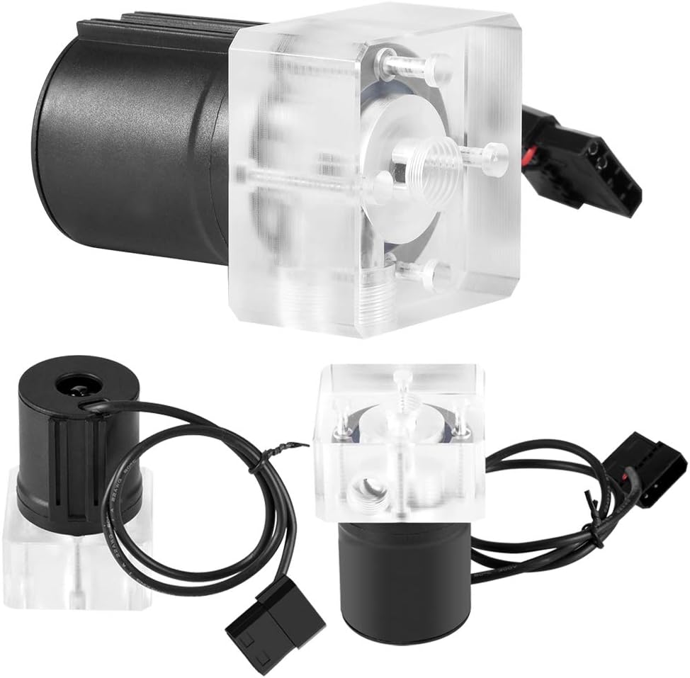 Water Cooling, G1/4 Thread Noiseless CPU Computer Water Cooling System Water Bump Refit Pump with Big 4 Pin Connector, for Computer CPU Water Cooling System