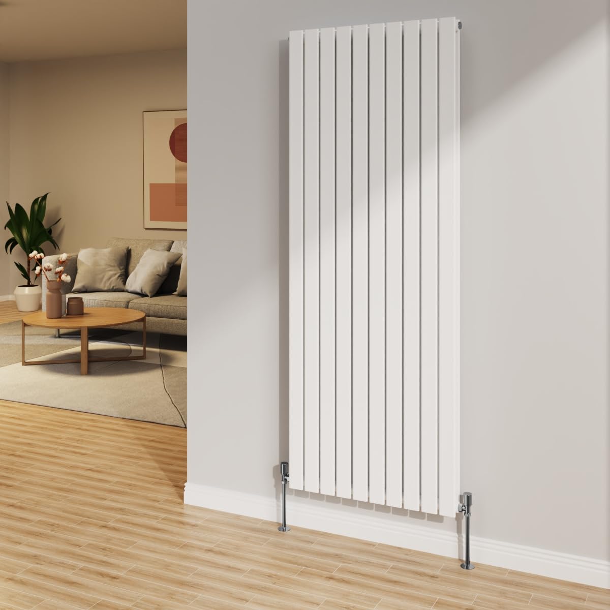 Nrg Gloss White 1800X680mm Radiator Vertical Flat Panel Bathroom Double Rad