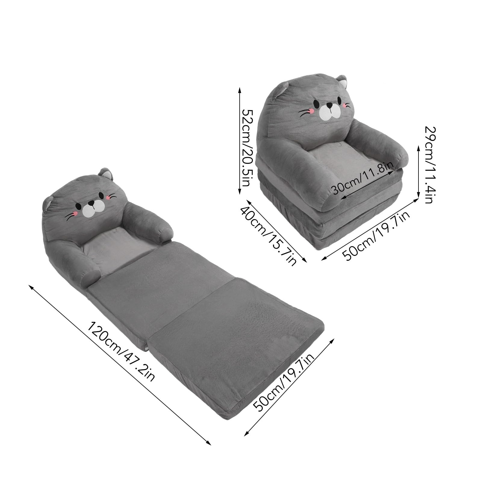 Krzesło Maluchowe, Złóż podłogę Poduszka Poduszka dla Dzieci Kanapa Maluch Kanapa Podłokętowa Sofa (Potrójna warstwa)