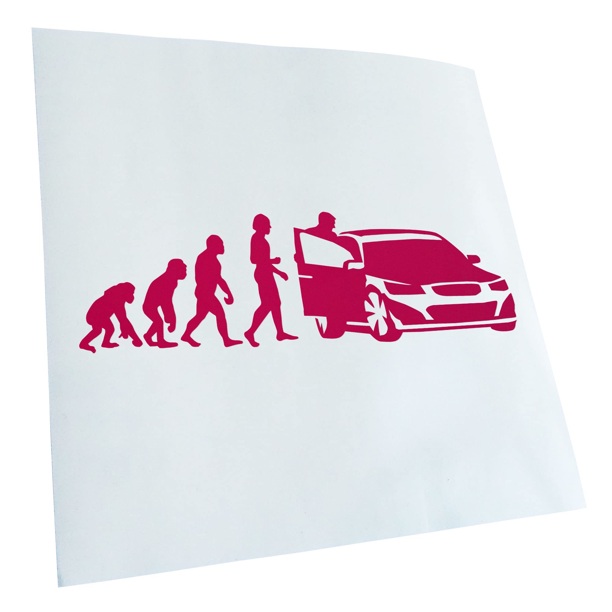 Kiwistar - Car Sticker - Pink - 60 x 18 cm Evolution Motorist - Rear Window Car Sticker Weatherproof for Car Truck Moped Truck - Sticker Exterior Self-Adhesive Tuning Accessories for Window Vehicle