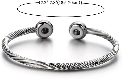 Miniatura 3 de Pulsera elástica ajustable COOLSTEELANDBEYOND de acero inoxidable trenzado para hombre y mujer