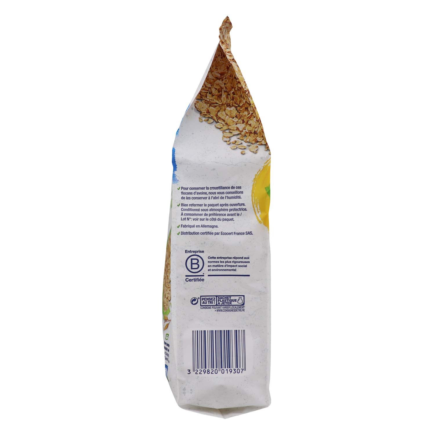 Bjorg Flocons d'Avoine complète Bio - Riche en fibres et magnésium - Lot de 5 paquets de 500 g