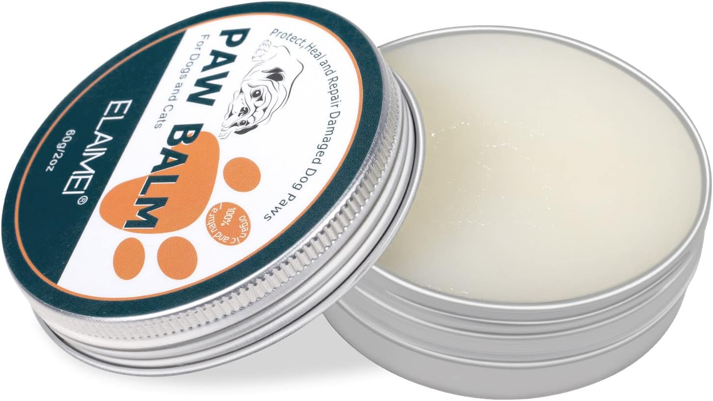IrovamiPaw Balm 2oz for Dogs and Cats Healing Dog Paw Balm & Paw Soother Protects & Heals Cracked Chapped Pads for Outdoor Winter Summer
