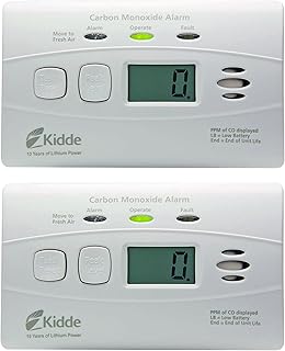 Sponsored Ad - Kidde Carbon Monoxide Detector with Long-Life Lithium Battery, Digital Display, 3 LEDs, Pack of 2