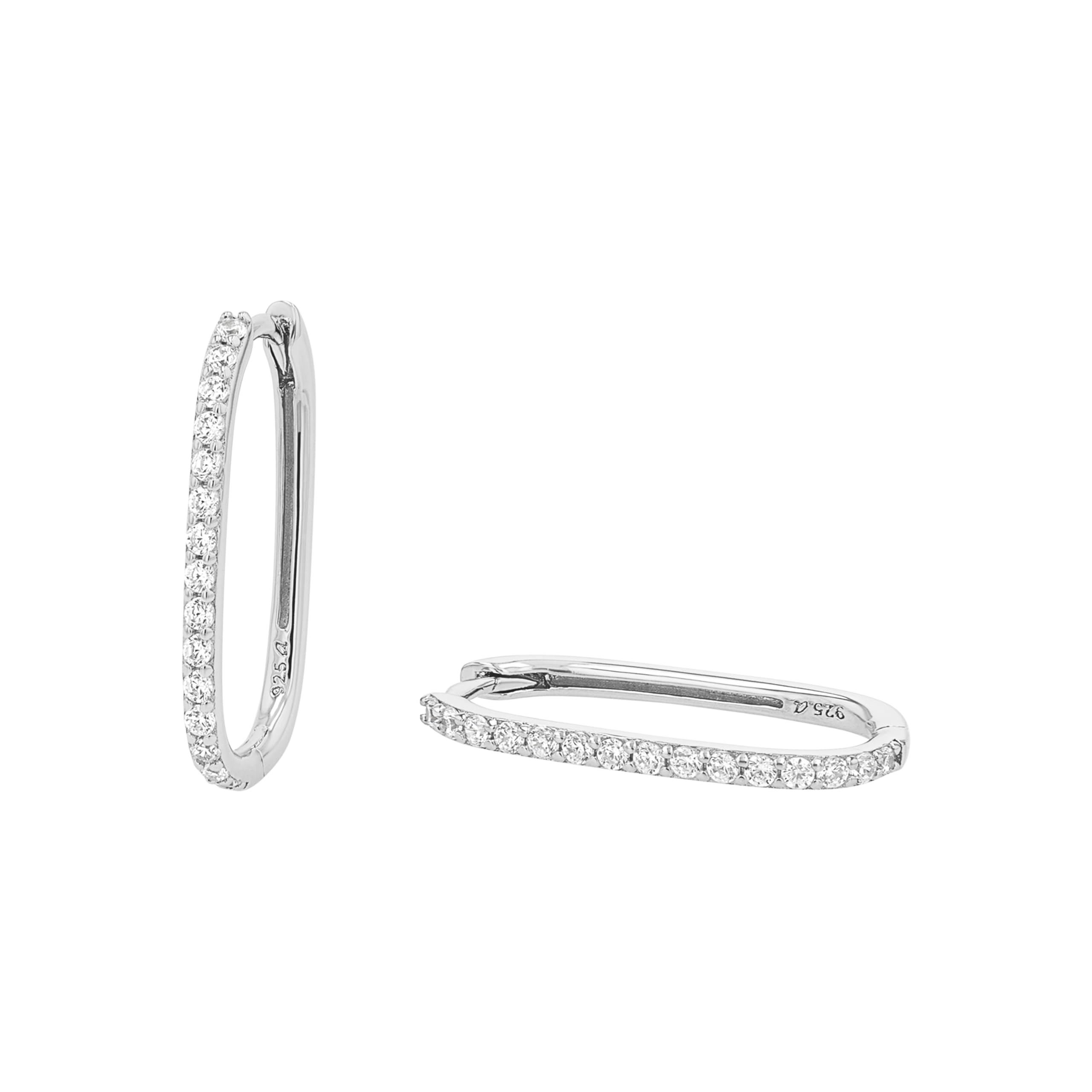 Tom Tailor Creolen für Damen, Sterling Silber 925, mit Zirkonia, 23 mm, silber, Geschenkidee, Ohrschmuck, Damenschmuck, 2100561