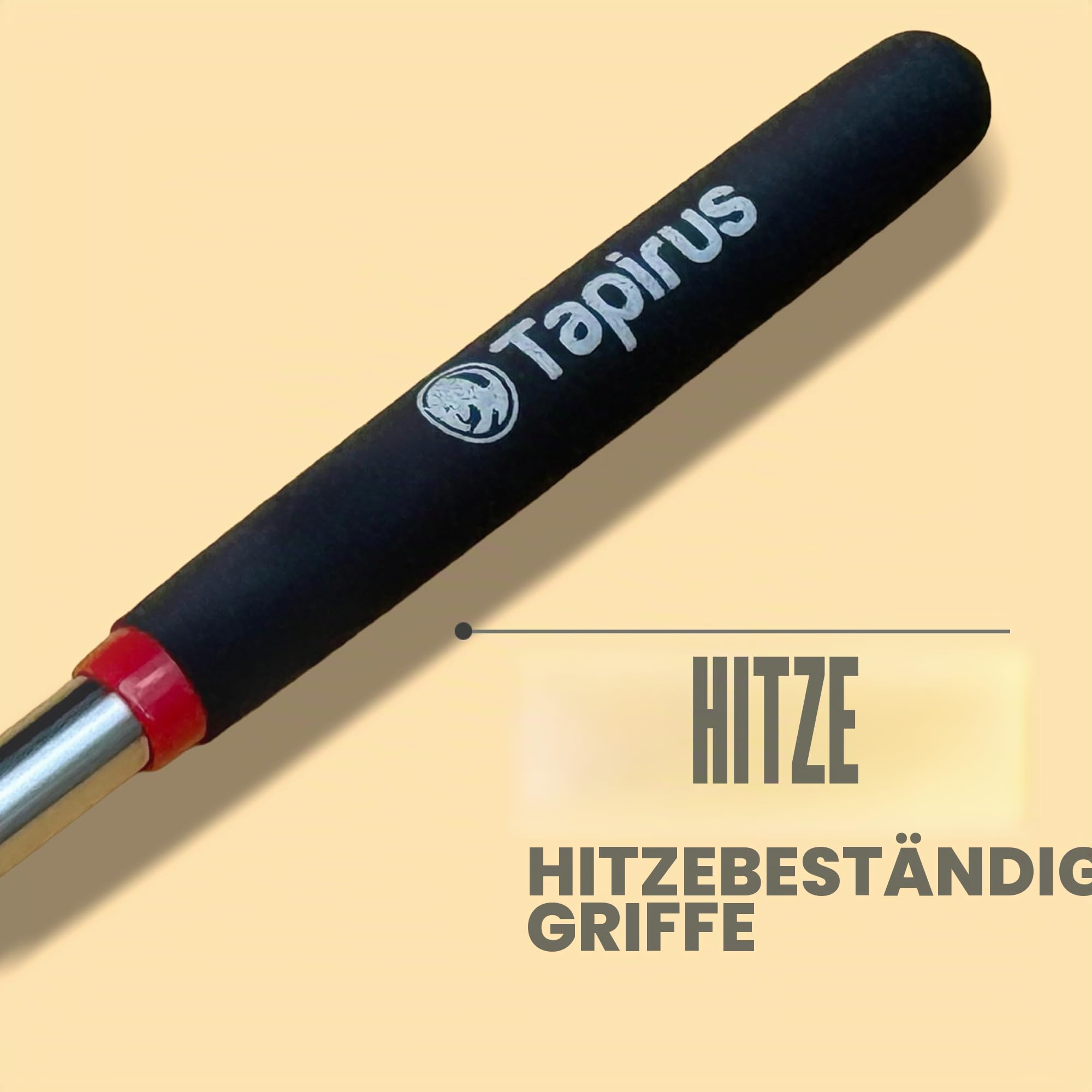 Tapirus 4 Ausziehbare Camping-Sticks zum Marshmallow-Braten, langlebige Edelstahl-Ausrüstung, Grillspieße mit isolierten Griffen, Teleskop-Gabeln, Utensilien für Smores, Hot Dogs & Shish-Kebabs