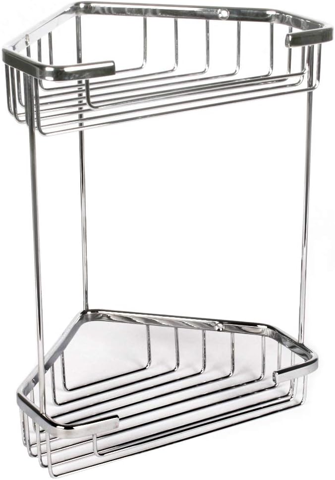 Tatay "Krom Double Corner Storage Basket, Chrome, 200 x 150 x 270 cm
