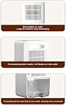 FLEXMAN Déshumidificateur semi-conducteur 1000 pi² avec affichage numérique, fonction de dégivrage, minuterie, alerte réservoir plein, arrêt automatique, lumière ambiante 7 couleurs pour maison, chambre, sous-sol