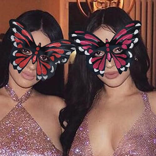 Miniatura 14 de Máscara de mariposa para mascarada, máscara de Mardi Gras, máscara de Halloween, media máscara, accesorio, fiesta de carnaval para mujeres y niñas