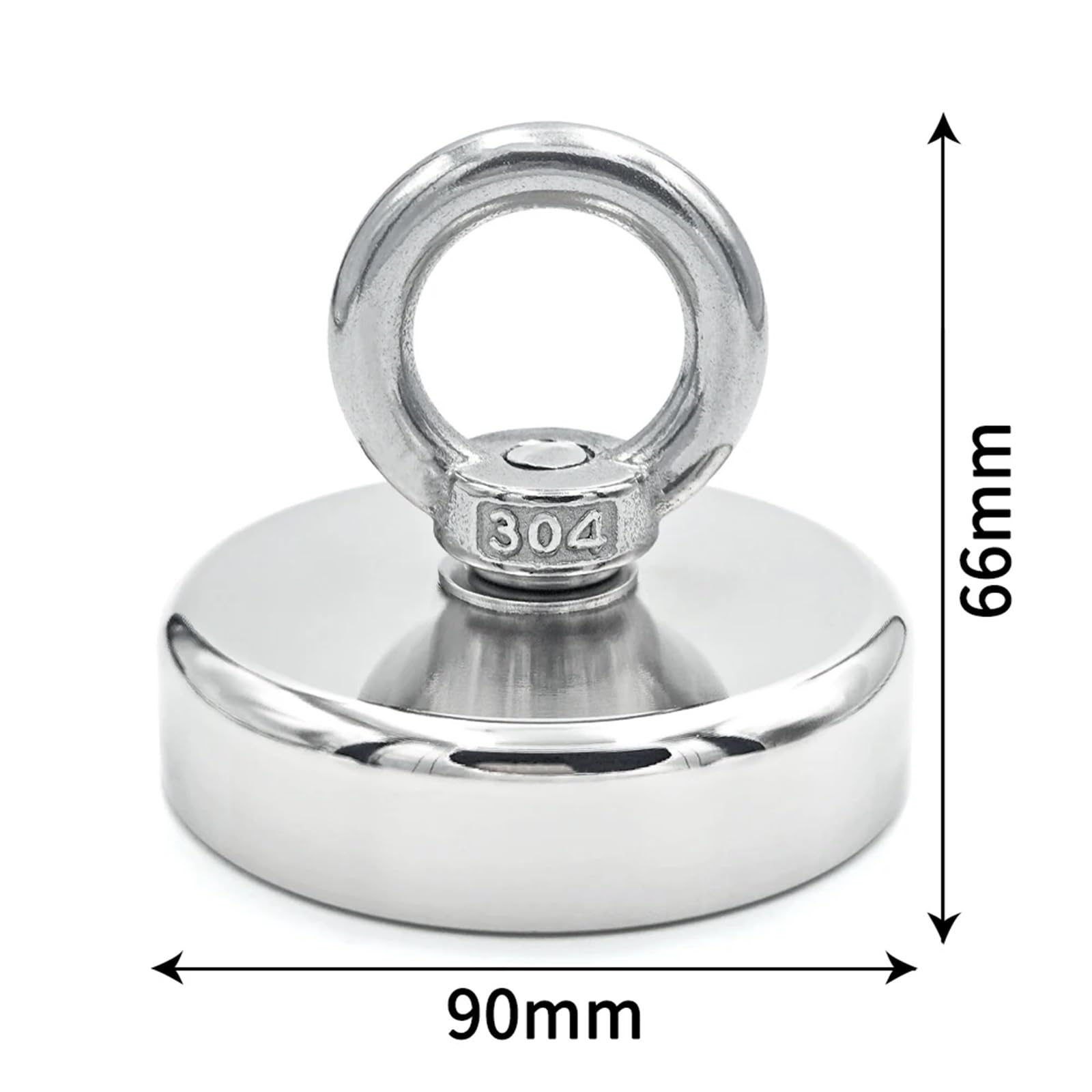 Manes De Pesca Ganchos magnéticos de Pesca de neodimio Fuertes, imán Resistente N52 con Agujero avellanado, cáncamo de 16-90mm, buscador de Salvamento, 2 uds. Iman De Neodimio(Pull MAX 340kg)