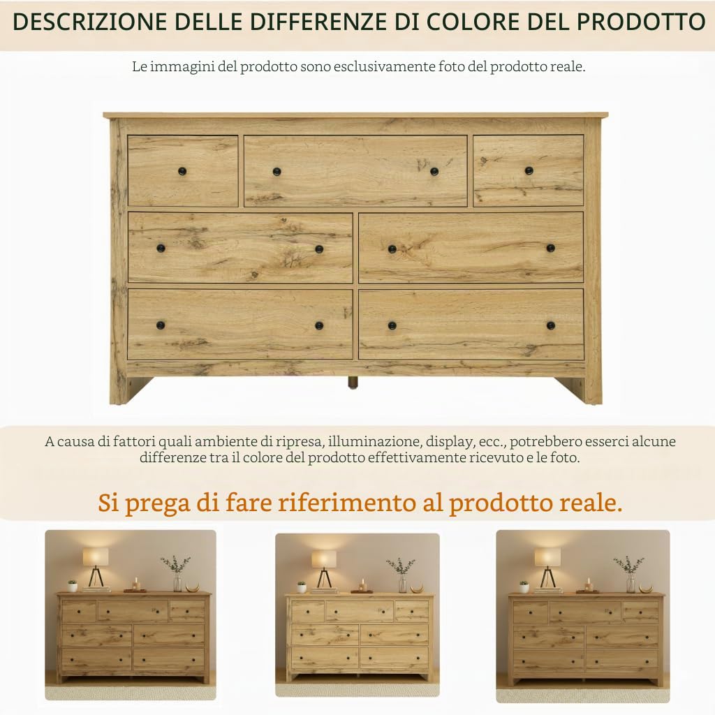 Cassettiera in legno, per corridoio, 152 x 40 x 89 cm (L x P x A)