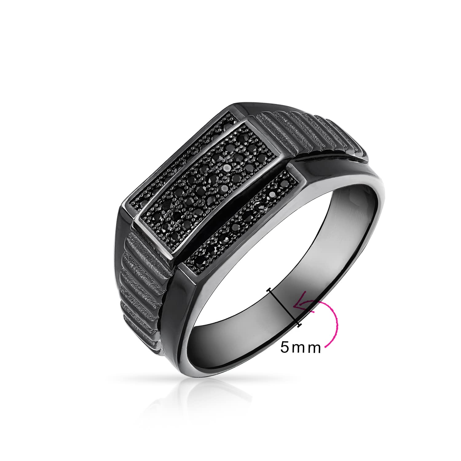 Personalizza Anello Solitario Unisex con Taglio Geometrico Triangolo Quadrato Princess AAA CZ per Donna Taglie Forti Uomo Fidanzamento Matrimonio Fascia Larga per Uomo in Argento Sterling 925