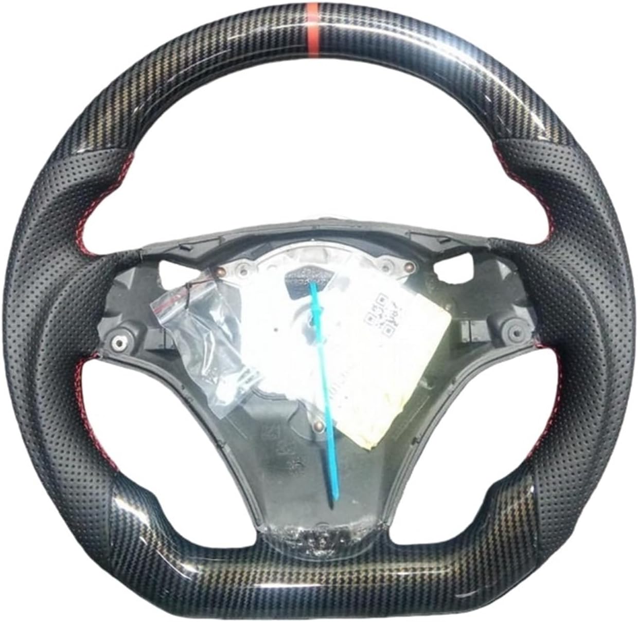 Steering Wheel Compatible For Bmw E92 E90 E89 E91 E93 330i 335i 328i M3 Series Steering Wheel Hydro-Dip Carbon Fiber Accessories 2005-2012(Blue Big paddle)