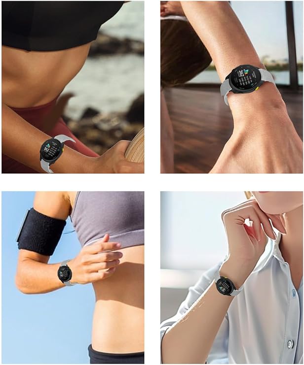 Garmin Forerunner 70/170 Watchスマートウォッチに対応。交換用ソフトスポーツシリコン防水ストラップリストバンド。Garmin Forerunner 70/170ウォッチ用ブラック+グレー、2個パック