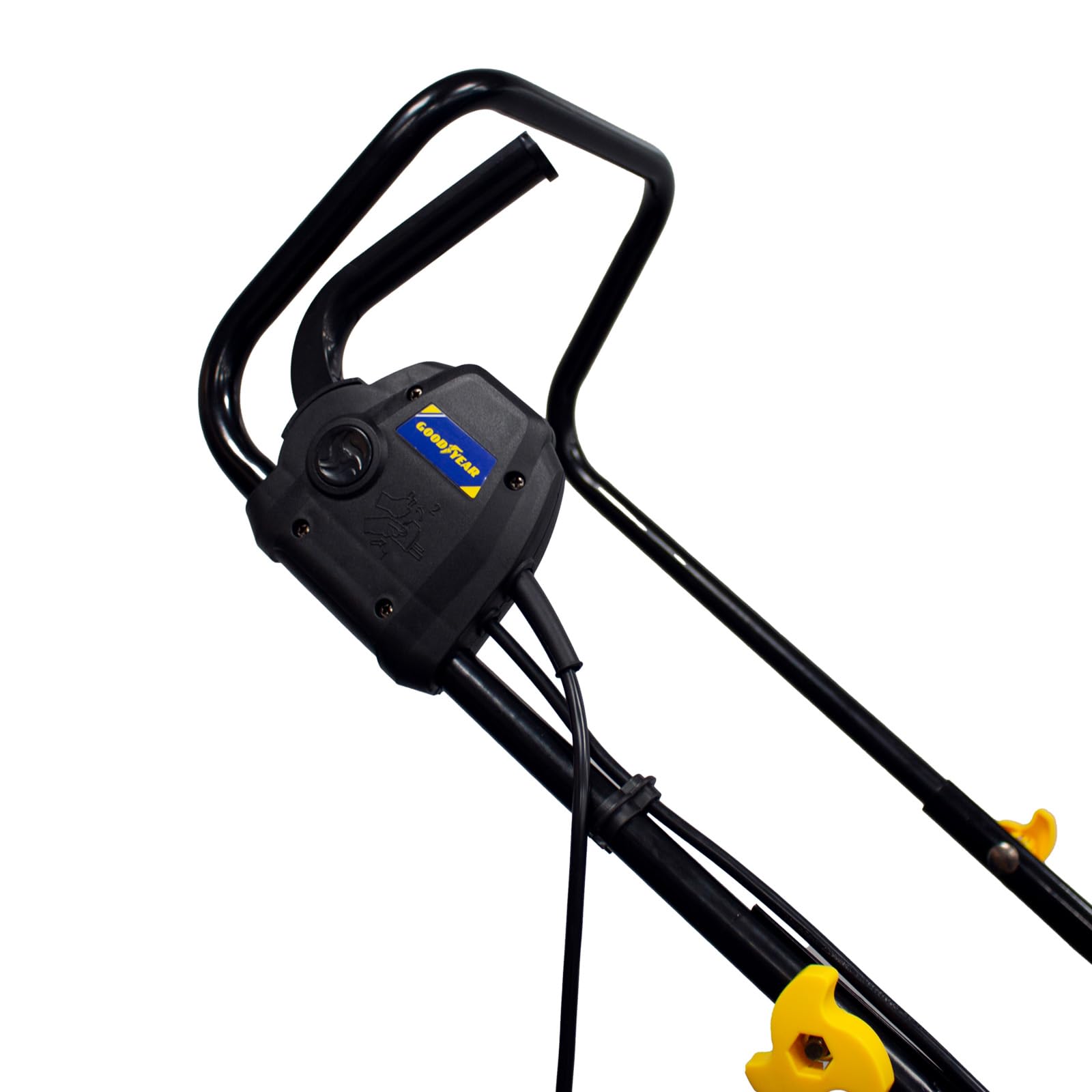 Goodyear - Kosiarka elektryczna 1200 W. silnik 3300 obr./min 230-240 V, kosiarka z kablem o szerokości koszenia 32 cm, 61 x 38 x 27 cm, worek do zbierania 35 litrów, wysokość regulowana w 3 pozycjach