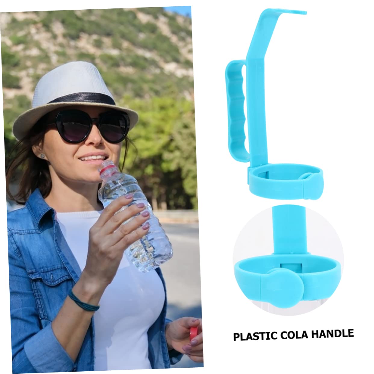 PRETYZOOM 4 Stück Getränke Griff Bottle Pourer cupholder Flasche Regal Flaschen Halter Mug Holder Getränkegriff Getränkeflaschengriff Soda-Gießgriff Griff zum Ausgießen von Getränken Plastik
