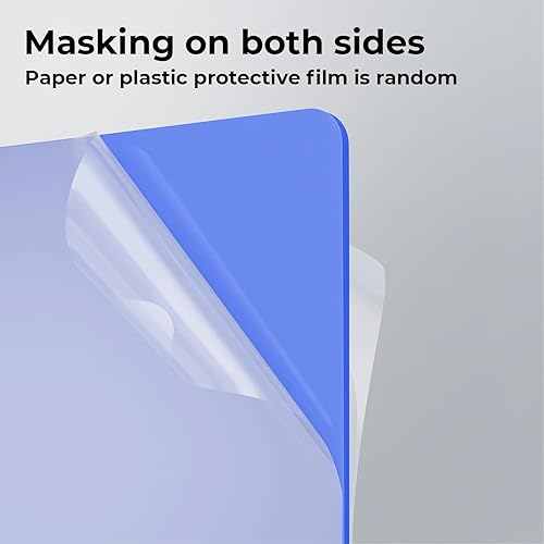 Miniatura 4 de xTool Hojas de acrílico translúcido azul, 3 paquetes de hojas de plexiglás de 12 x 12 pulgadas de grosor, paneles acrílicos brillantes para corte