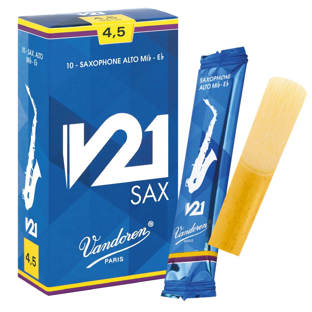 Vandoren V21 Alto saxophone reeds, box of 10 - Strength 4,5