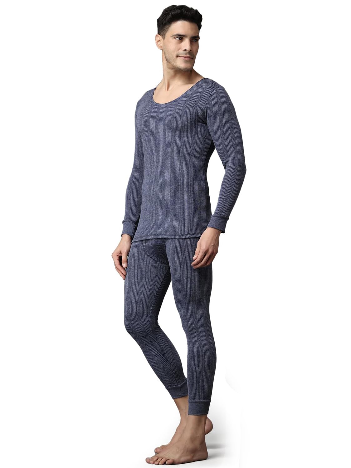 Men’s Cotton Quilted Winter Lightweight Thermal Underwear for Men Long Johns Set with Fleece Lined Soft Tailored Fit Warmer-image-19