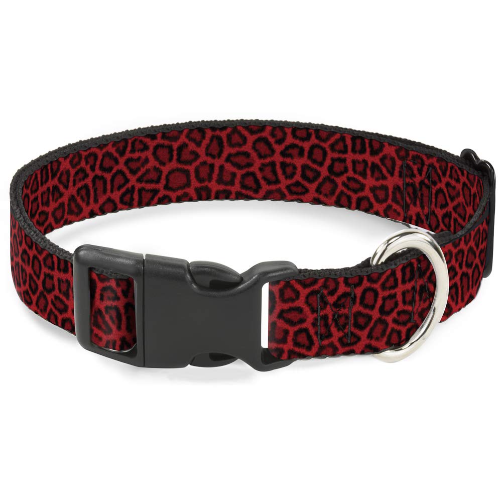 Pince à col ajustable 13-45,7 cm plastique rouge motif Léopard Large Petite
